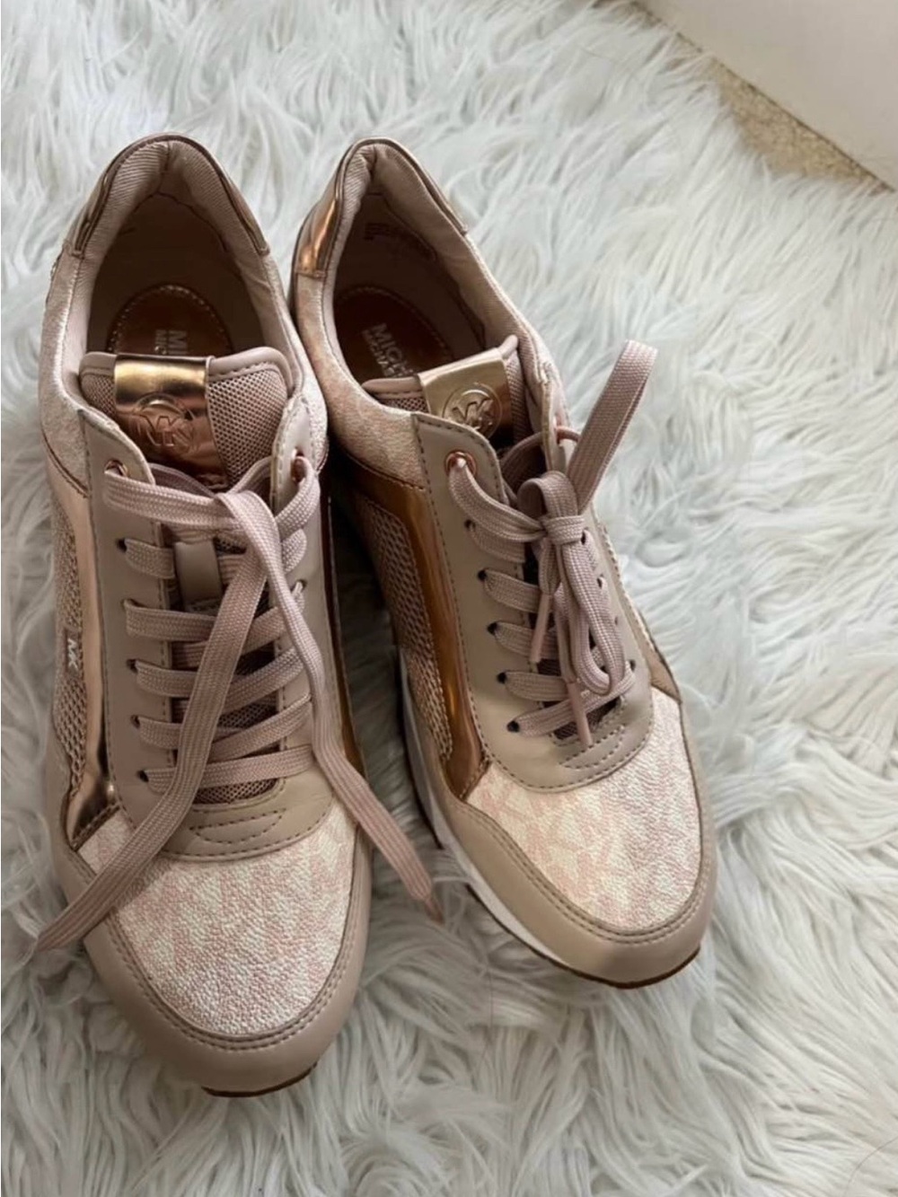 Michael Kors Women's Blush and Rose Gold Fashion Sneakers